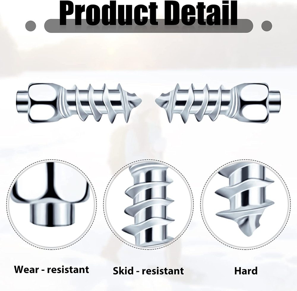 Carbide Screw Tire Studs Wheel Tyre Snow Studs Snow Tire Spikes Trim Screw in Tire Studs with Installation Tool for Car Truck Bicycle Boot Motorcycle ATV SUV Auto Accessories, 12 mm (150 Pieces)