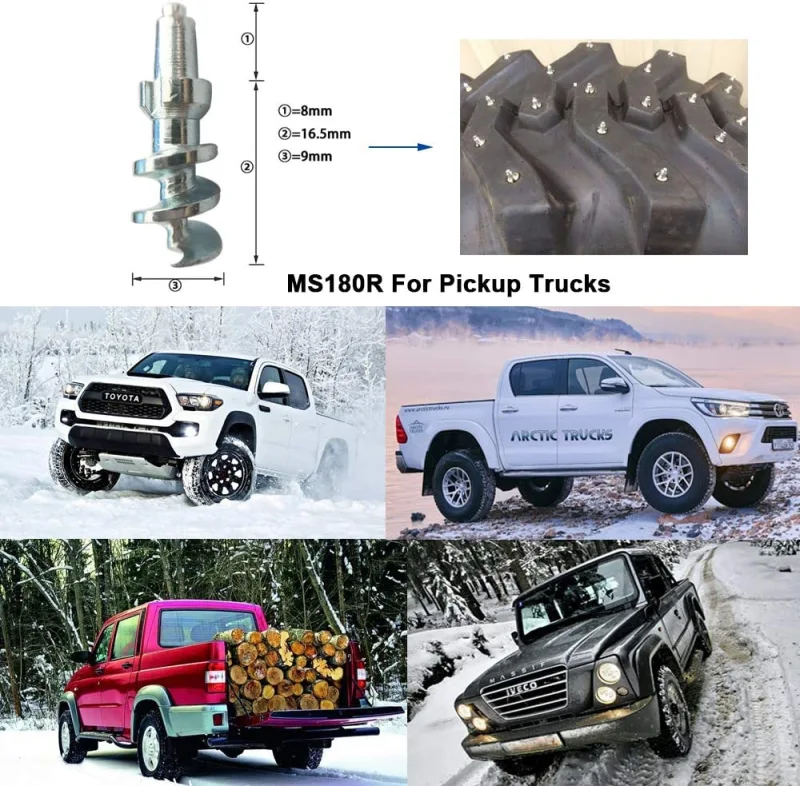 Screw in Tire Stud,Marrkey Steel Body Carbide Tips [Security Anti-Skid] Tire Spikes for Dirt Bike Motorcycle ATV UTV ADV/Dual Sport,and Sport Bike 24.5mm - Pack of 100