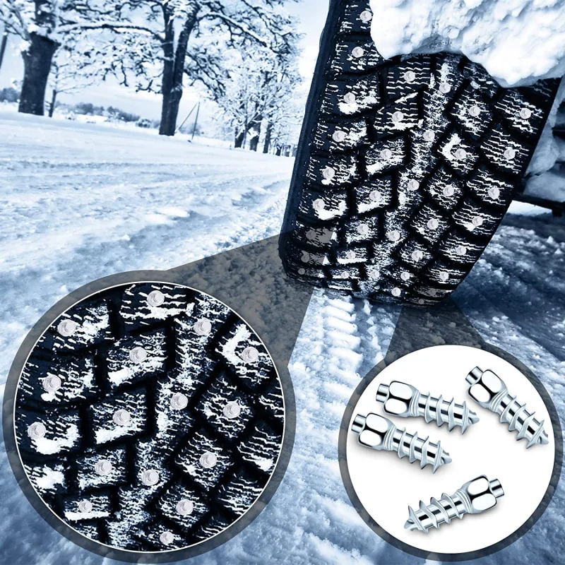 Carbide Screw Tire Studs Wheel Tyre Snow Studs Snow Tire Spikes Trim Screw in Tire Studs with Installation Tool for Car Truck Bicycle Boot Motorcycle ATV SUV Auto Accessories, 12 mm (150 Pieces)