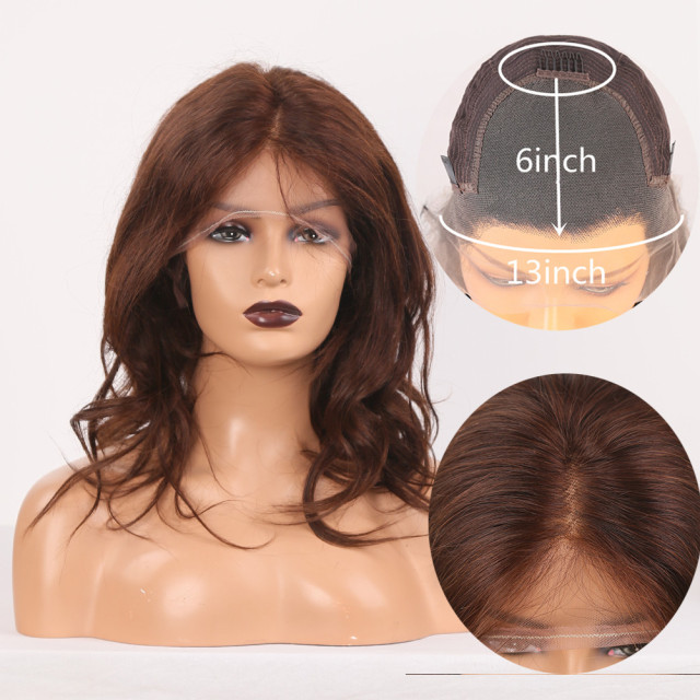 #4/27 Straight Bob Wig Virgin Human Hair Wig