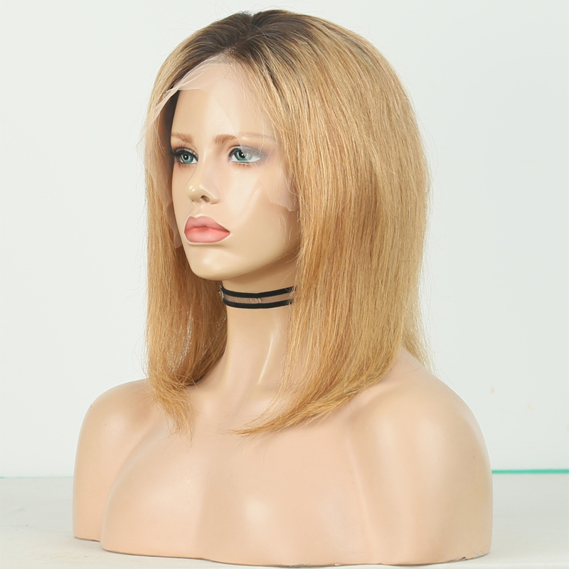 #4/27 Straight Bob Wig Virgin Human Hair Wig