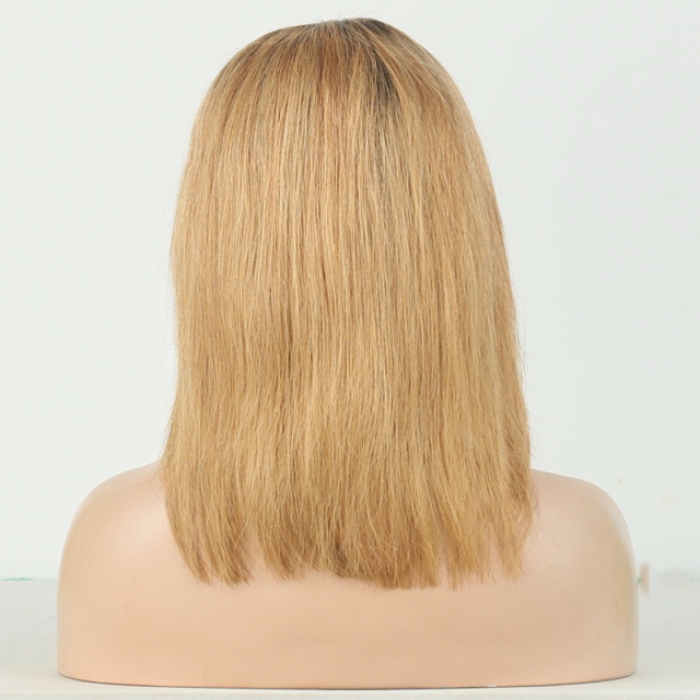 #4/27 Straight Bob Wig Virgin Human Hair Wig