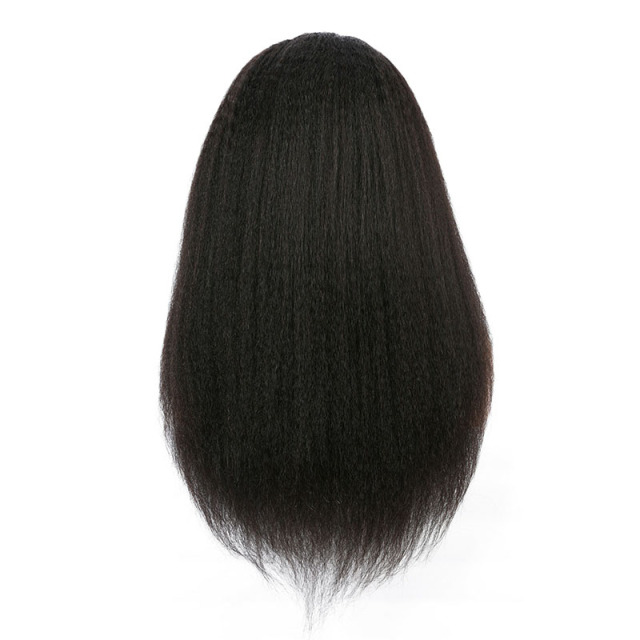 Imeya 13x6 HD Lace Front Wig Black Yaki Straight Human Hair Wig