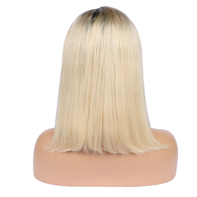 Natural Straight Ombre Blonde Human Hair Wig 13x6 HD Lace Front Wig