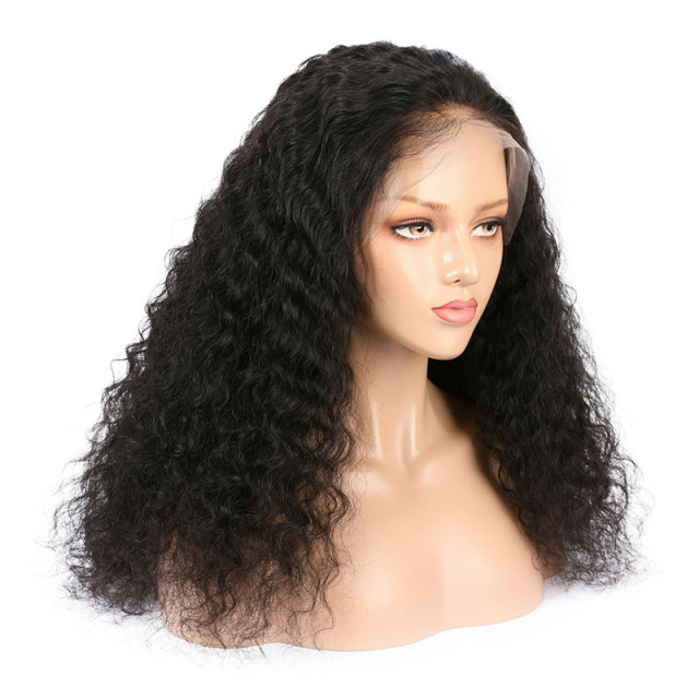 Black 13x6 HD Lace Front Wig Water Wave Human Hair Wig