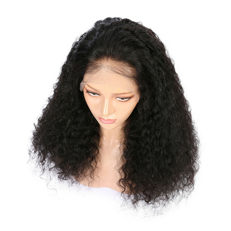 Black Curly Wave Human Hair Wig 13x6 Lace Fronrt Wigs