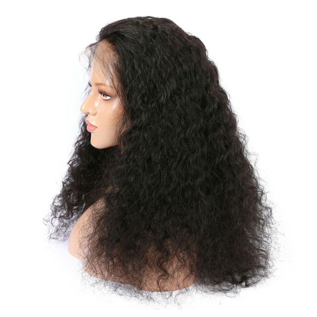 Black Curly Wave Human Hair Wig 13x6 Lace Fronrt Wigs