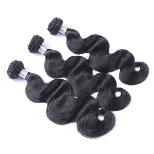 High Qulaity Human Hair Black Body Wave 3 Bundles with Closure