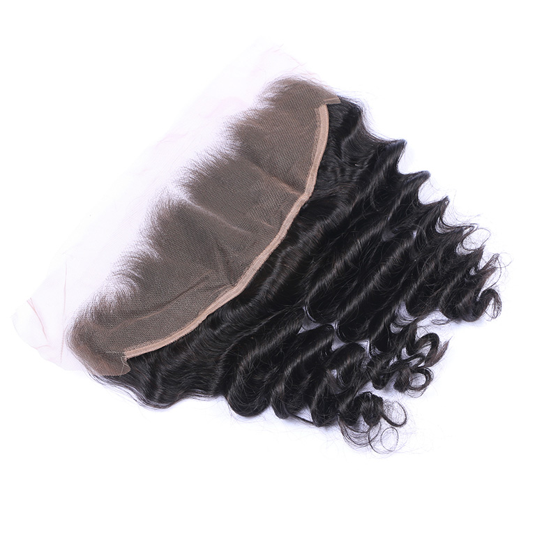 Free Part Brazilian Virgin Closure Natural Black Deep Wave Human Hair Closure