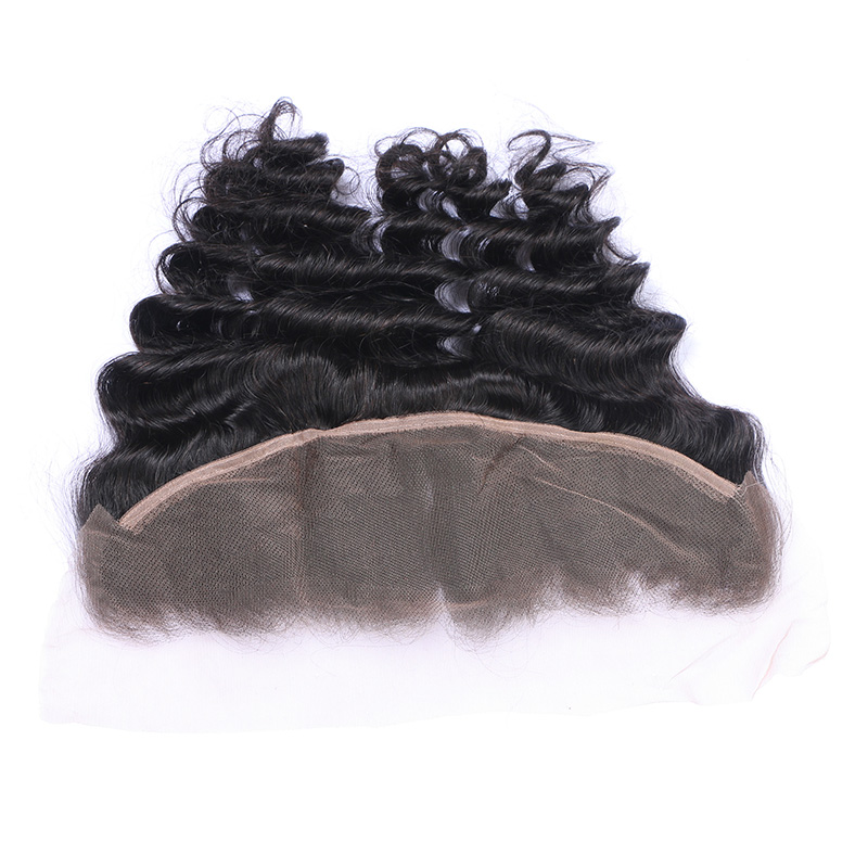 Free Part Brazilian Virgin Closure Natural Black Deep Wave Human Hair Closure