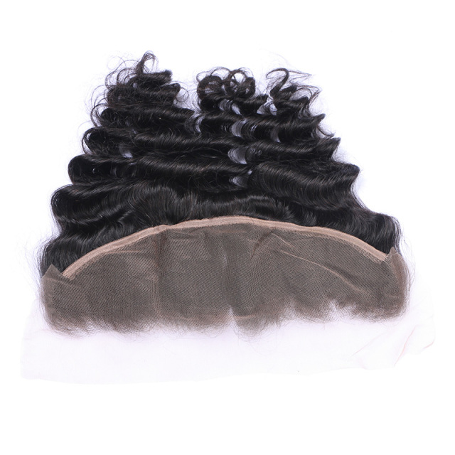 Free Part Brazilian Virgin Closure Natural Black Deep Wave Human Hair Closure