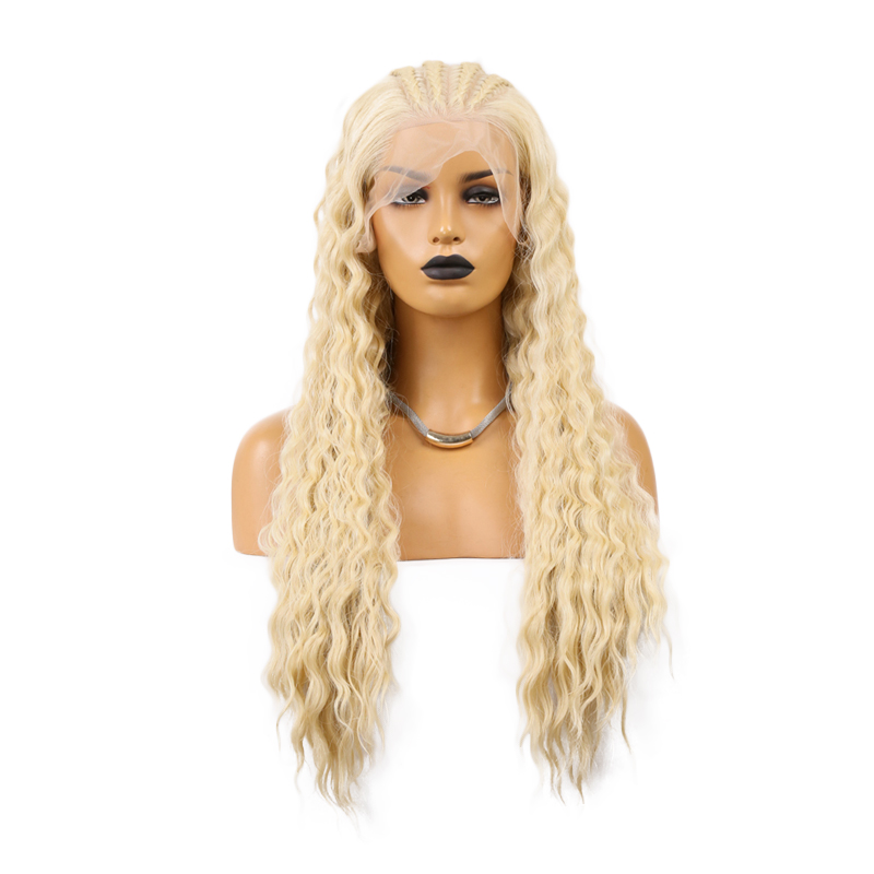 Blonde Synthetic Wig Water Wave Lace Front  Wig