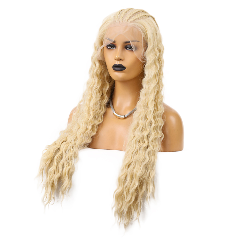 Blonde Synthetic Wig Water Wave Lace Front  Wig