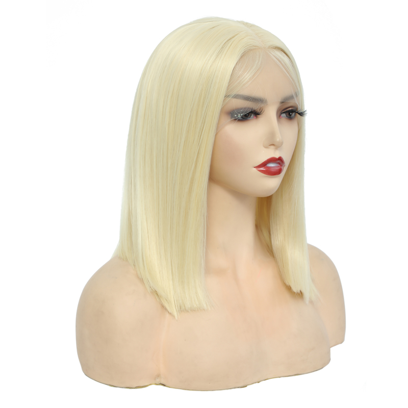 Blonde Bob Wigs 13x3 Lace Front Wigs Middle Part Synthetic Wigs