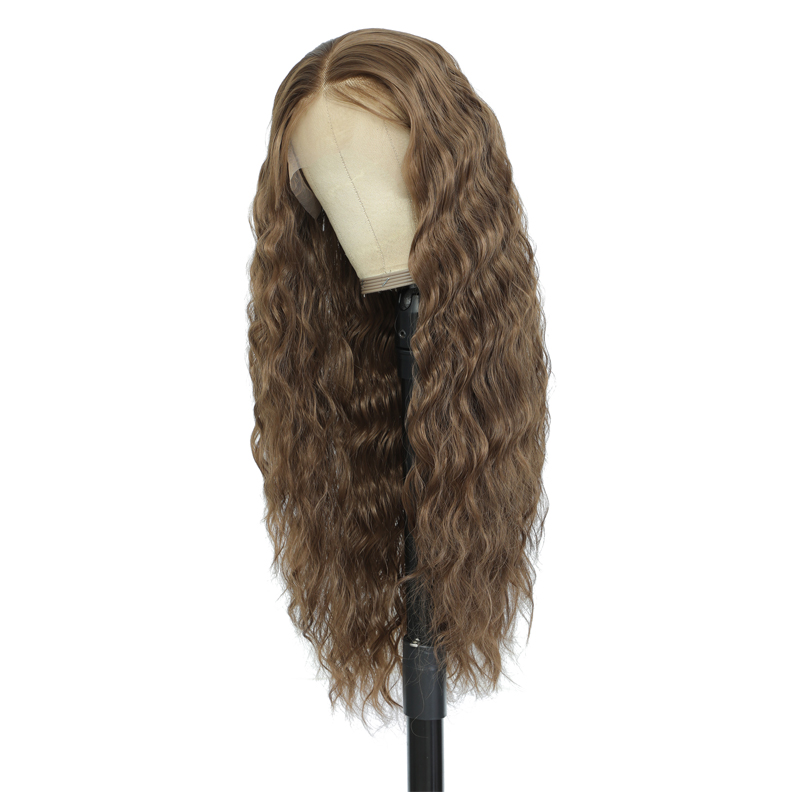 Dark Brown Body Wave Lace Front Wigs Synthetic Wig