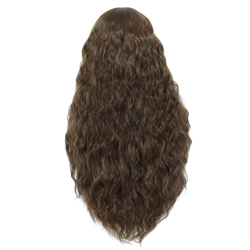 Dark Brown Body Wave Lace Front Wigs Synthetic Wig