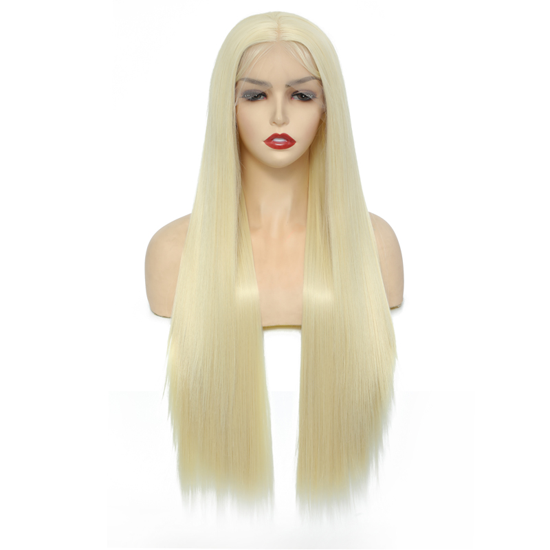 Blonde Synthetic Wigs Silky Straight 13*3 Lace Front Wig