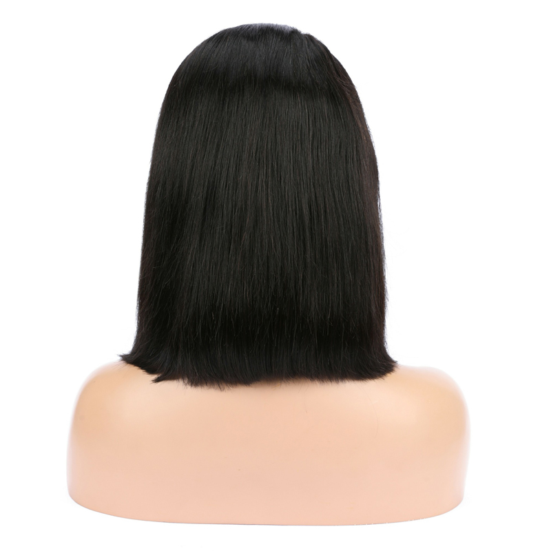 Short Bob Natural Straight HD Transparent Lace Wig  Natural Hairline Human Hair Wigs