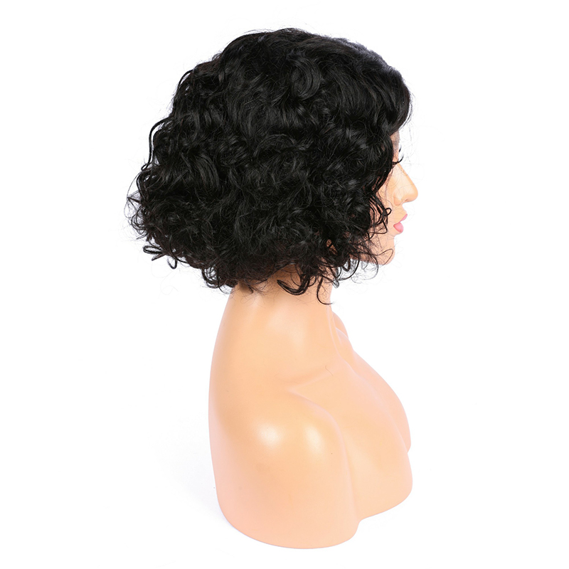 Water Wave Bob Glueless Human Hair Wig HD Transparent Lace Front Wigs