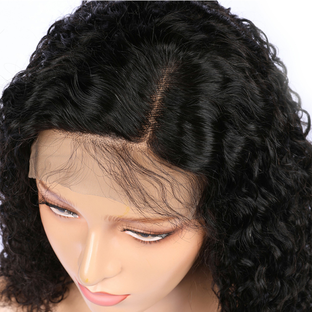 Black Wigs Pre Plucked With Baby Hair Curly Human Hair Wigs