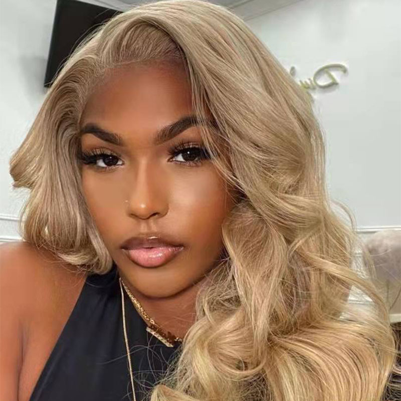 Dark Blonde 13x6 Lace Front Wigs Human Hair Blonde Body Wave Wig Transparent Lace Frontal Wig Pre Plucked with Baby Hair