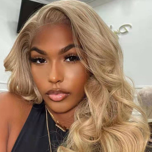 Dark Blonde 13x6 Lace Front Wigs Human Hair Blonde Body Wave Wig Transparent Lace Frontal Wig Pre Plucked with Baby Hair