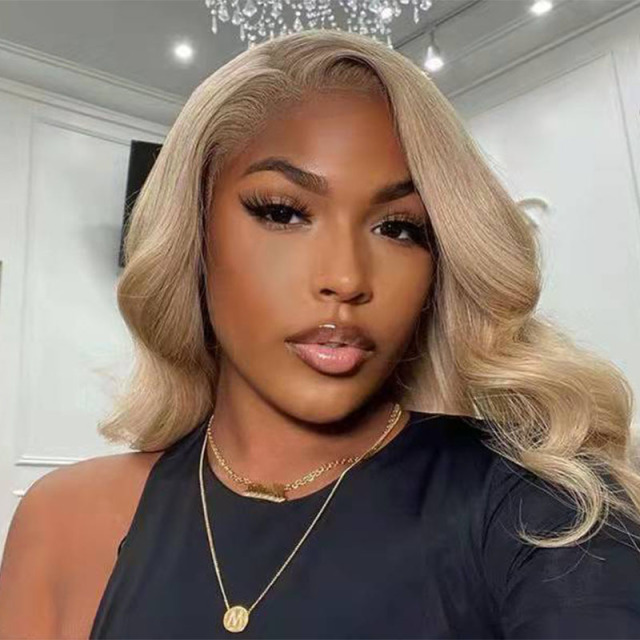 Dark Blonde 13x6 Lace Front Wigs Human Hair Blonde Body Wave Wig Transparent Lace Frontal Wig Pre Plucked with Baby Hair