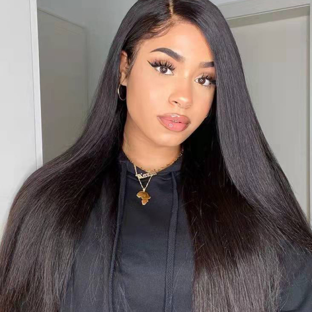 13x4 Lace Front Wigs Long Silky Straight Human Hair Wigs Pre Plucked Wig
