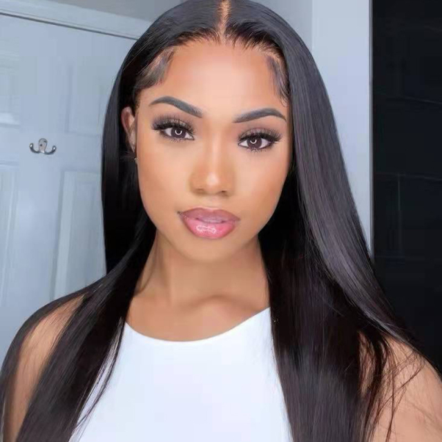 13x4 Lace Front Wigs Long Silky Straight Human Hair Wigs Pre Plucked Wig