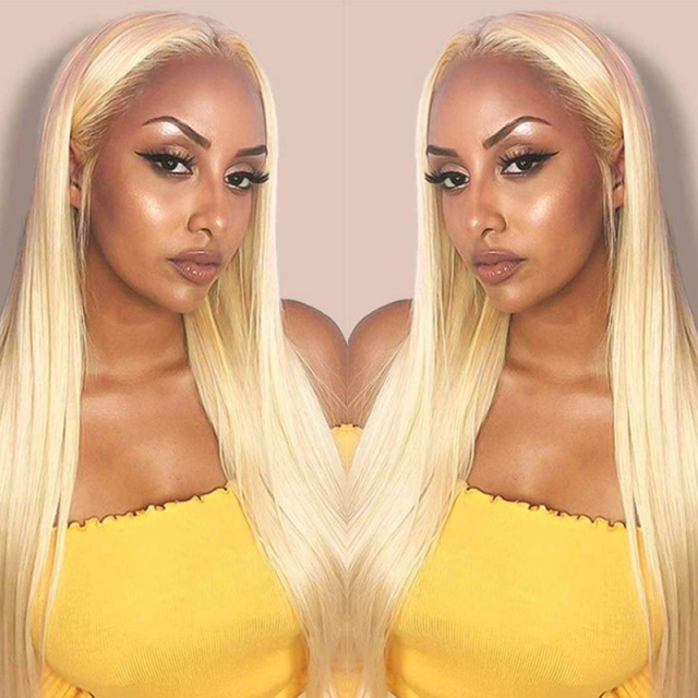 13x4 Lace Front Wigs Long Silky Straight Human Hair Wigs Pre Plucked Wig