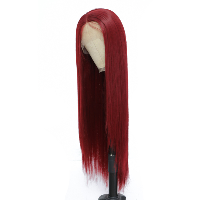 100% High Temperature Heat Resistant Fiber Wigs Straight  Synthetic Wigs