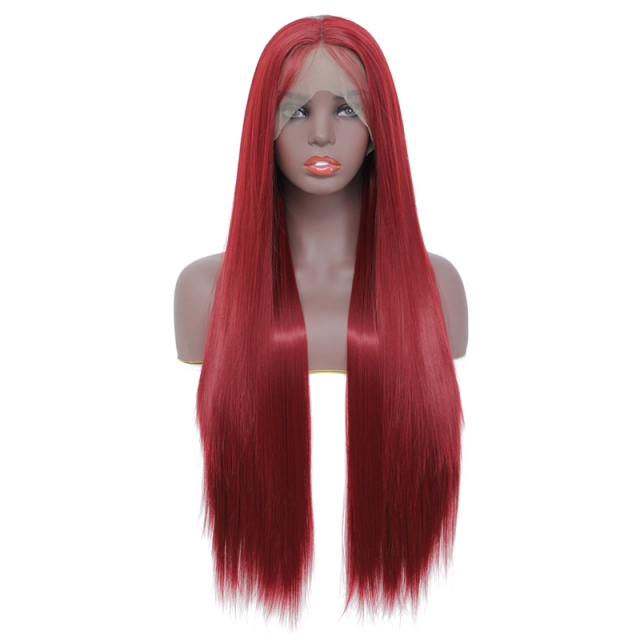 100% High Temperature Heat Resistant Fiber Wigs Straight  Synthetic Wigs