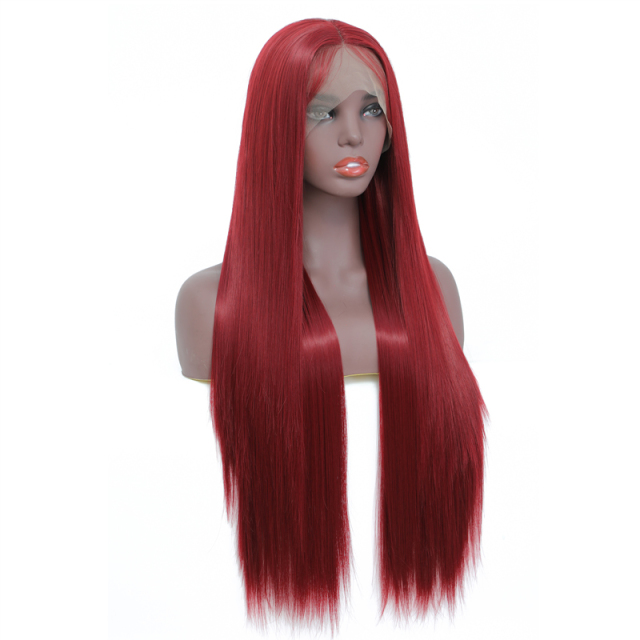 100% High Temperature Heat Resistant Fiber Wigs Straight  Synthetic Wigs