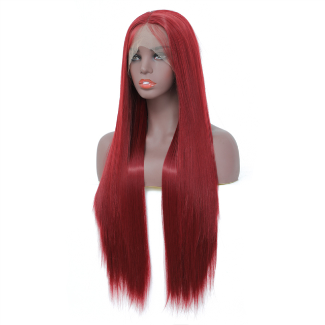 100% High Temperature Heat Resistant Fiber Wigs Straight  Synthetic Wigs
