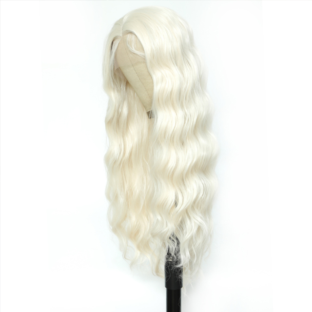 Platinum Blonde Loose Wave Lace Front Wigs Synthetic Wig