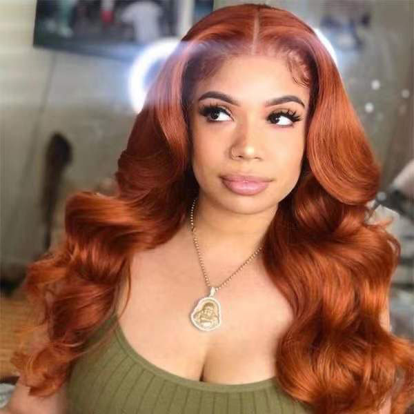 Ginger Orange 13x6 Lace Front Wigs Body Wave Human Hair Wig