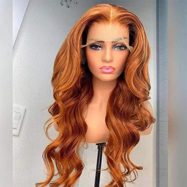 Ginger Orange 13x6 Lace Front Wigs Body Wave Human Hair Wig