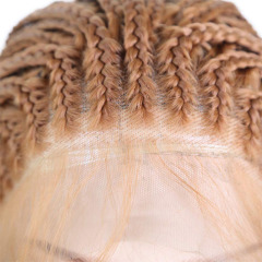 Brown Synthetic Wig Fully Hand Braided Synthetic Wigs