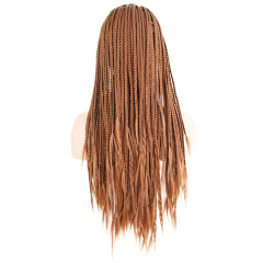 Brown Synthetic Wig Fully Hand Braided Synthetic Wigs