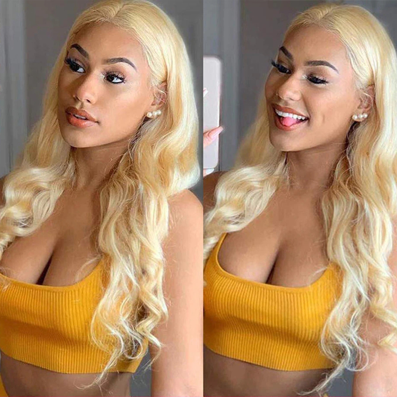 #613 Blonde Body Wave Human Hair Wig 13x6 HD Lace Front Wigs