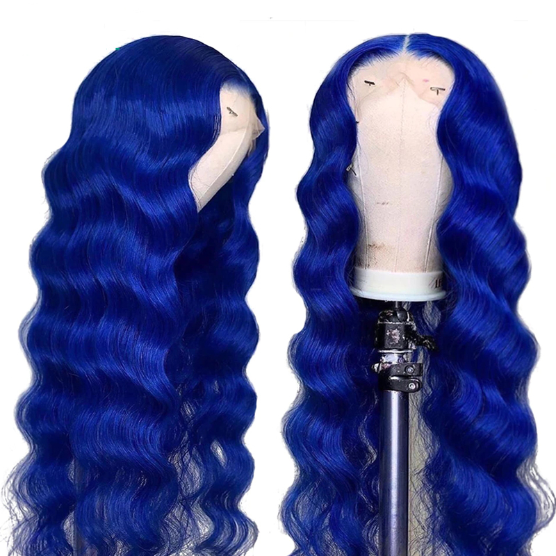 Diamond Blue Body Wave Silky Human Hair Wig 13X6 Lace Front Wigs