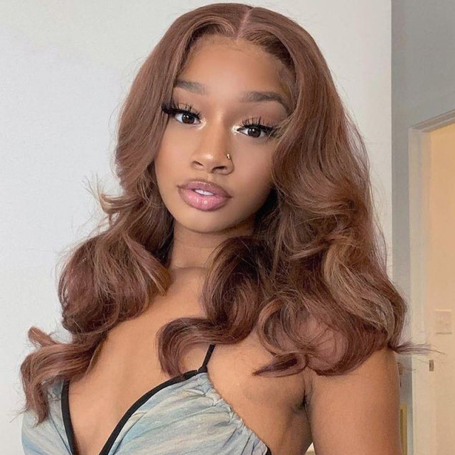 Imeya 13X6 HD Lace Front Wig Chocolate Brown Body Wave Human Hair Wig