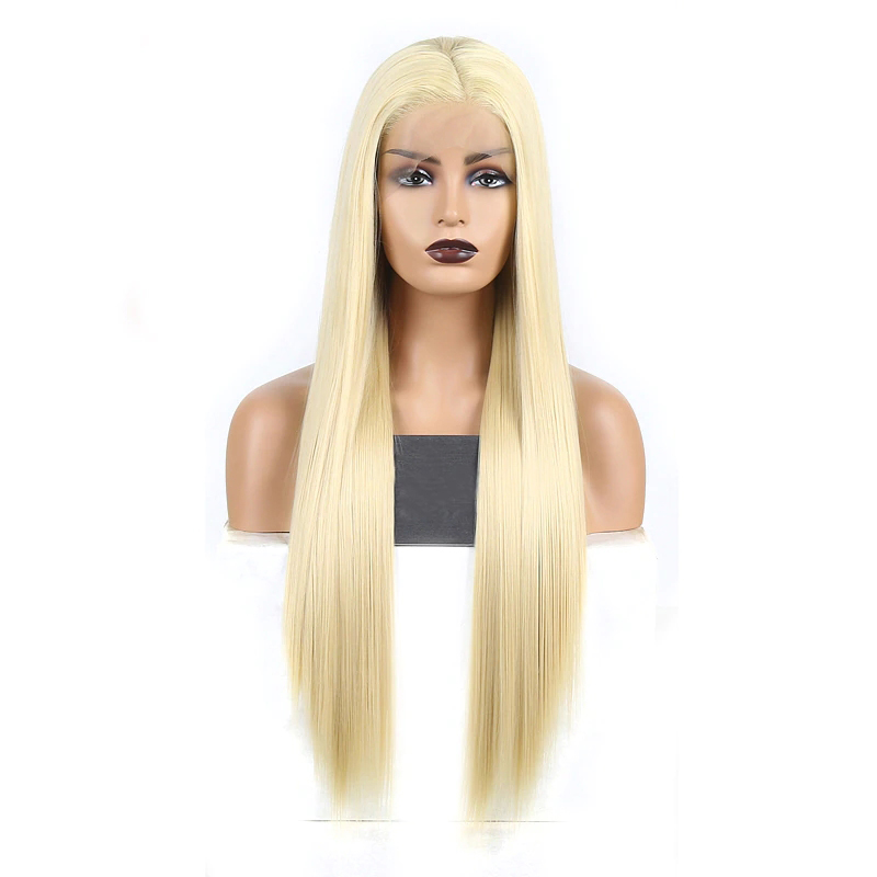 Imeya 13x3 Lace Front Wig Blonde Silky Straight Synthetic Wig