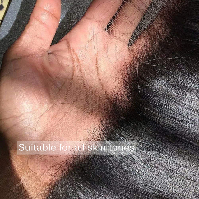 Long Ombre Brown Straight Human Hair Wigs HD Transparent Lace Front Wig