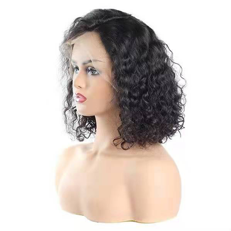 Short Bob Curly Wave Human Hair Wig 13x6 HD Lace Front Wigs