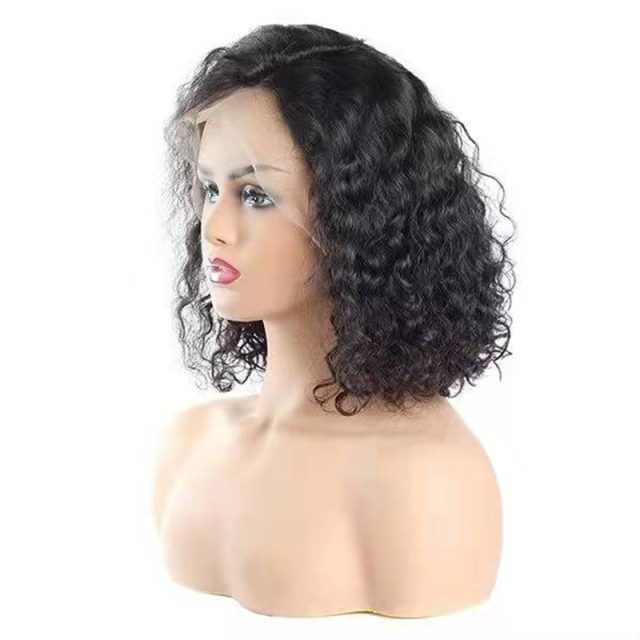 Short Bob Curly Wave Human Hair Wig 13x6 HD Lace Front Wigs