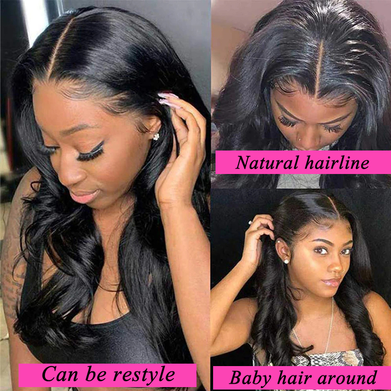 Natural Color Body Wave Natural Hairline Human Hair Wig