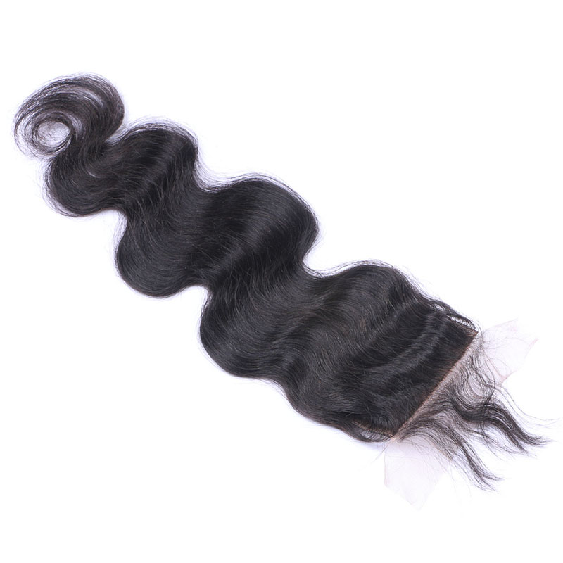 Black 100% Human Hair Closure Body Wave HD Lace Closure