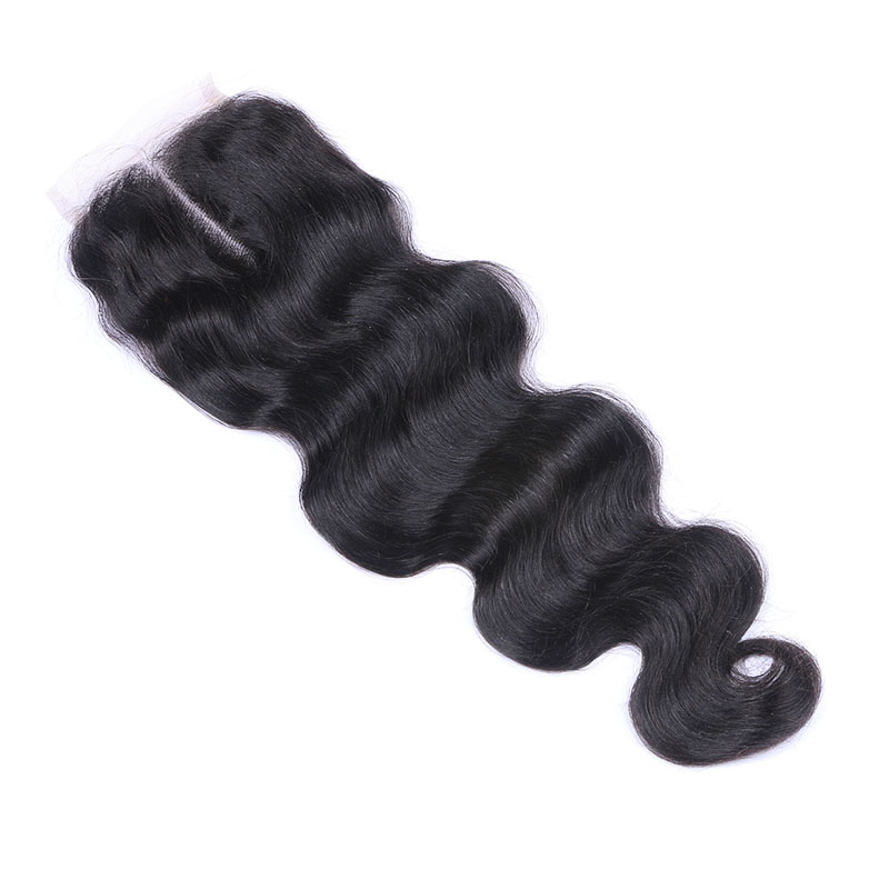 Black 100% Human Hair Closure Body Wave HD Lace Closure