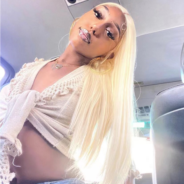 Imeya 13x3 Lace Front Wig Blonde Silky Straight Synthetic Wig